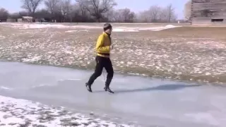 Joe Sparks Running on Ice with the EZ Run Belt