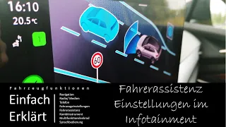 VW ID3 ID4- Fahrerassistenz im Infotainment | Spurhalte Assistent | ACC | VZE | Front Assist