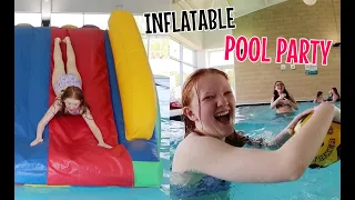 HUGE WATER INFLATABLE POOL PARTY! (RIGHT BEFORE THINGS GOT WEIRD HERE!)