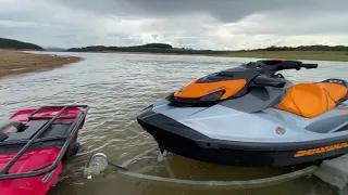 DESCENDO O SEA DOO GTI 170 COM UM HONDA FOURTRAX 420