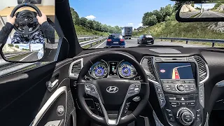 2014 Hyundai Santa Fe - Euro Truck Simulator 2 [Steering Wheel Gameplay]