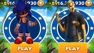 Sonic Dash - Sonic EXE vs Agent dash vs All Bosses Zazz Eggman - All Characters Unlocked