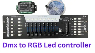 WS24LU3A  DMX to RGB controller full tutorial | DMX Decoder