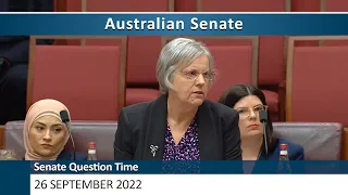 Senate Question Time - 26 September 2022