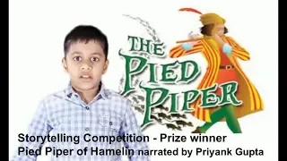 English Story Telling Competition| First Prize winning Storytelling for kids | Pied Piper Story