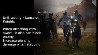 Conqueror's Blade | Season 18 Preview - Avalon | Unit Testing | Lancelot Knights