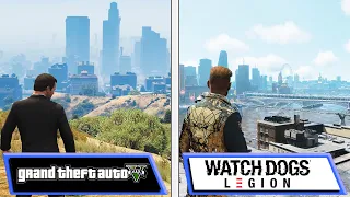 Watch Dogs Legion VS GTA V | Face2Face | Graphics & Details Comparison