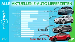 STAT E-STICS #17 | alle aktuellen Elektroauto Lieferzeiten + Vergleich Deutschland vs. Österreich