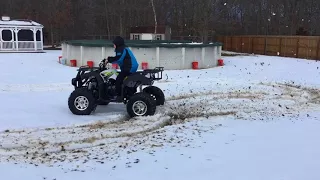 NEW 2018 TAO TAO BULL 200cc ATV IN SNOW!