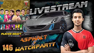 LIVE 146! - First Asphalt Player to be in an Esports Team ?  Asphalt 9 + Draft Day Watch Party
