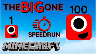 Numberblocks | "The BIG One" Numberblocks 1 to 100 Speedrun in Minecraft