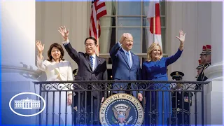 President Biden and the First Lady Greet Prime Minister Kishida and Mrs. Kishida of Japan