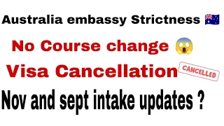 Course change in Australia 🇦🇺 ? | Visa Cancellation 😱#australia #banned