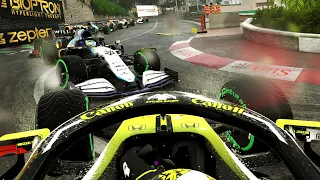 TWO SAFETY CARS! REAR WING & FLOOR DAMAGE! WET MONACO GP! - F1 2021 MY TEAM CAREER Part 23