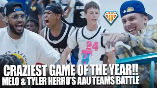 CRAZIEST GAME OF THE YEAR!! Melo & Tyler Herro's AAU Teams' BATTLE Ends with GAME WINNER 😱