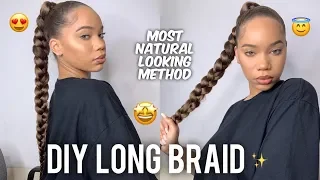 DIY LONG BRAID | NEAT NO KNOT METHOD | Kaila Kake