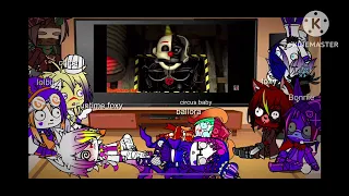 Gacha club fnaf sister location and some of fnaf 1 react to FNAF SFM Ultimate Costume Night Special