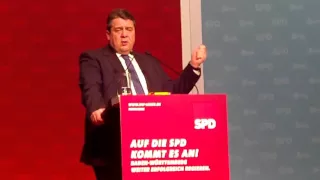 Sigmar Gabriel in Karlsruhe 2016 | Flüchtlingsproblematik