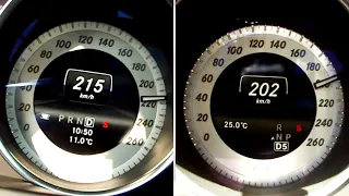 2012 MERCEDES C180 vs 2015 MERCEDES E180 | Acceleration Test