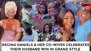 Regina Daniels & her co-wives celebrates their husband Ned nwoko win 🎉