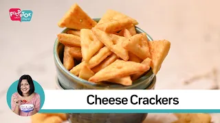 Easy Homemade Cheese Crackers | Crispy Tasty Cheese Crackers | How To Make Cheese Crackers