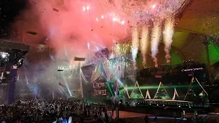 WWE Crown Jewel 2019 Ending (LIVE) Crazy Pyro!