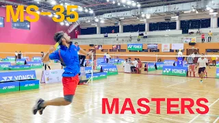 MASTERS NATIONAL BADMINTON CHAMPIONSHIP GOA  MEN'S SINGLES 35 JAMSHEED V/S SANJU KUMAR