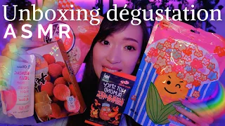 🍭🍿Unboxing ET dégustation trèèèès ASMR de produits japonais et coréens 🇯🇵🇰🇷 (box surprise) 💝