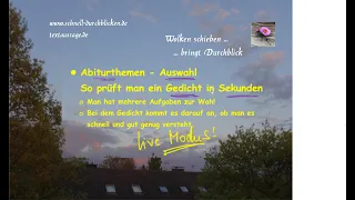Abi-Themenauswahl: Prüfung des Gedichtes, ob geeignet - Beispiel: Max-Herrmann-Neiße, "Heimatlos"