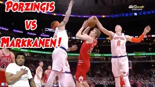 KRISTAPS PORZINGIS VS LAUR MARKKANEN !! BULLS WIN INTENSE GAME ! KNICKS VS BULLS HIGHLIGHTS !