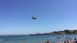 RAF Chinook (US CH-47) Display/Fly By of Swanage Bay in July 2016