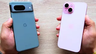 ¡GOOGLE PIXEL 8 vs IPHONE 15! Android 14 vs iOS 17 en 2023