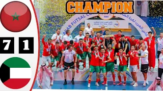 Morocco vs Kuwait 7-1 ||  final futsal arab cup 2023