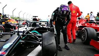 An unbelievable finish in Silverstone..*lewis puncture moments*