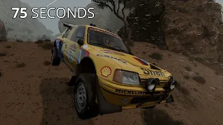 Peugeot 205 T16 Grand Raid - Ari Vatanen | Dakar Desert Rally - Gameplay 75s [4K60FPS]