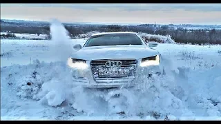 Audi A7 Quattro rally Sweden, power slide/Ауди А7 Кваттро наваливаем боком