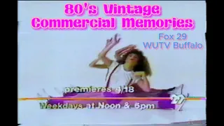 80's Vintage Commercials US 📺 (Fox 29 WUTV Buffalo Commercials 1983)