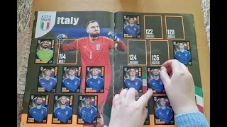 Panini World Class 2024 -  pasting stickers into the album