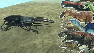 Giant Stag Beetle VS ALL DINOSAURS - ANIMAL REVOLT BATTLE SIMULATOR