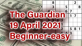 Sudoku – The Guardian 19 Apr 2021 Beginner Easy