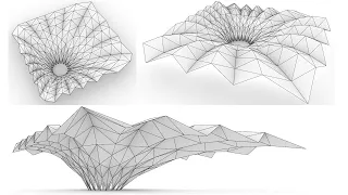 Modelling origami canopy in Grasshopper