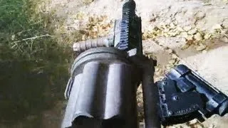 Grenade Launcher Firing on Taliban in Marjah Afghanistan