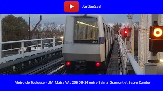 Métro de Toulouse - UM Matra VAL 206 09-14 entre Balma Gramont et Basso Cambo