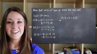 Prove the equation has at least one real root (KristaKingMath)
