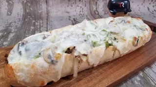 Philly Cheesesteak Stuffed French Bread Recipe, you need this!!