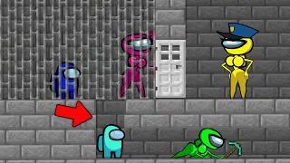 Among Us vs Prison Escape Minecraft - Cartoon Animation