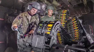 Intense Loading & Firing Inside Super Advanced US AC-130 Gunship