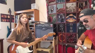 Led Zeppelin - Ten Years Gone - Cover by The Electricfiers (11yr old Jonathan & Dad)
