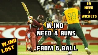 LAST 3 BALL SA TAKE 3 WICKET || NEED 4 RUNS FROM 6 BALL || BAD LUCK || WEST INDIES VS SOUTH AFRICA