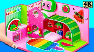 Making Mini Watermelon Bedroom, Bunk Bed, Slide, Rainbow Slime Ice Cream Pool ❤️ DIY Miniature House
